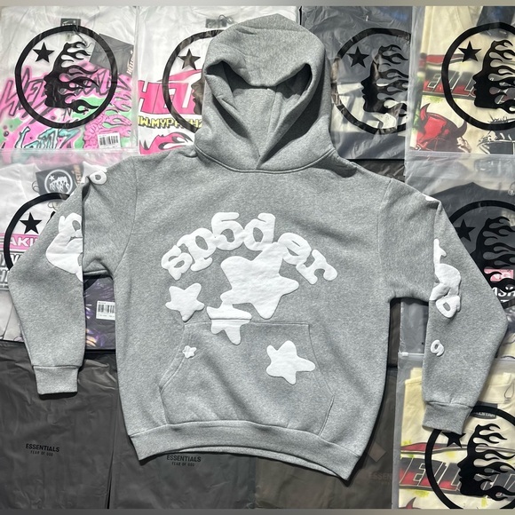 sp5derworldwide Other - Sp5der Beluga Hoodie “Heather Grey”